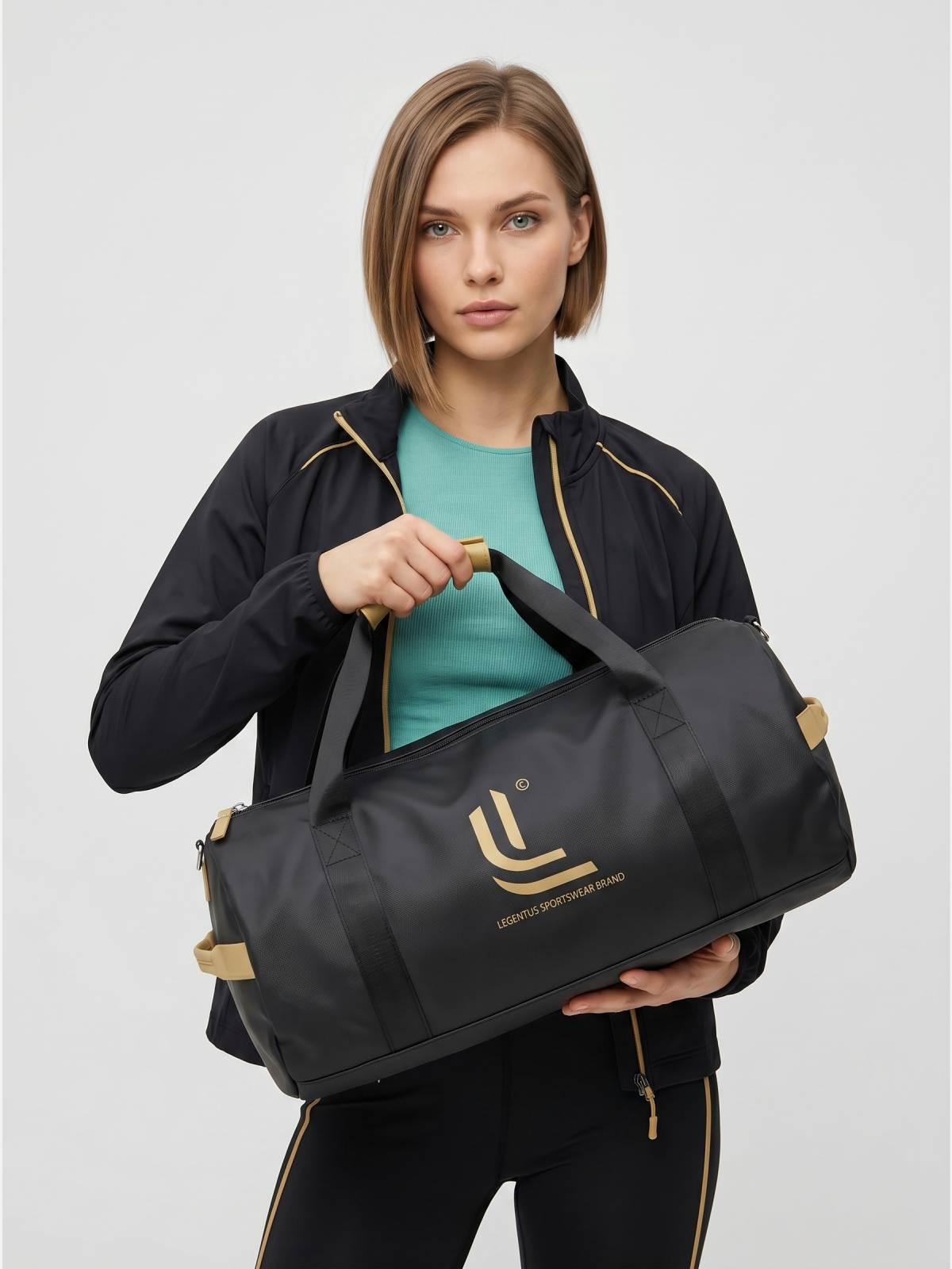 Signature Gold-Accent Duffel Bag - Image 2